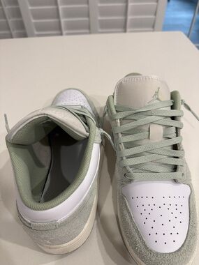 Jordan Men’s Athletic Shoes White and Sage Green